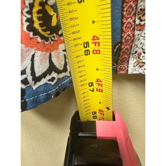 Band of Gypsies Orange Multicolor Floral Paisley Wide Leg Jumpsuit Size S - Picture 10 of 12